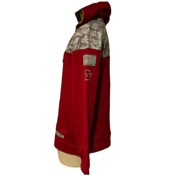 Nebraska Huskers Colosseum OHT Mens Military Hoodie L Red Gray Camo NCAA NEW - Picture 10 of 14